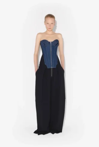 Das Bi-Material-Denim-Korsett