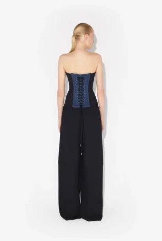Das Bi-Material-Denim-Korsett