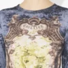 Das blaue Baumwoll-Kleid „Madaillon“