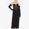 Das Korsetts-Kleid aus zwei Materialien Das Korsetts-Kleid aus zwei Materialien