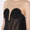 Das Korsetts-Kleid aus zwei Materialien Das Korsetts-Kleid aus zwei Materialien