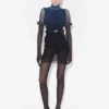 Das kurze 3D-Streifen-Kleid Das kurze 3D-Streifen-Kleid