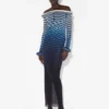Das lange 3D-Streifen-Kleid Das lange 3D-Streifen-Kleid