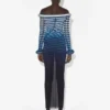 Das lange 3D-Streifen-Kleid Das lange 3D-Streifen-Kleid