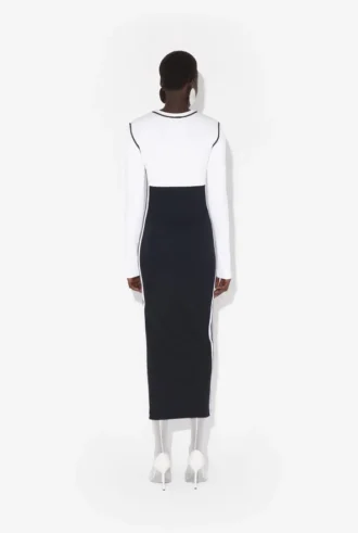 Das lange Color-Block-Kleid