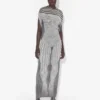 Das lange, drapierte, figurbetonte Body Morph-Kleid Das lange, drapierte, figurbetonte Body Morph-Kleid