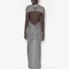 Das lange, drapierte, figurbetonte Body Morph-Kleid Das lange, drapierte, figurbetonte Body Morph-Kleid