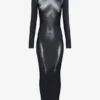 Das lange silberne „Body Dust“-Kleid Das lange silberne „Body Dust“-Kleid