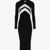 Das schwarze Kleid mit Chevron-Muster