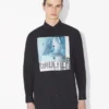 Das schwarze Oversize-Hemd „Water“