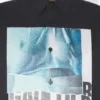 Das schwarze Oversize-Hemd „Water“