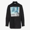 Das schwarze Oversize-Hemd „Water“