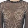Das schwarze Spiral-Oberteil Das schwarze Spiral-Oberteil