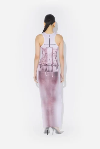 Das Trompe-l’œil-Strickkleid im Korsetts-Look