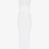 Das weiße konische Kleid Das weiße konische Kleid
