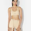 Der beige Gaultier-Patch-BH Der beige Gaultier-Patch-BH