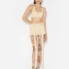 Der beige Gaultier-Patch-BH Der beige Gaultier-Patch-BH