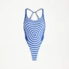Der blaue Target-Badeanzug Der blaue Target-Badeanzug
