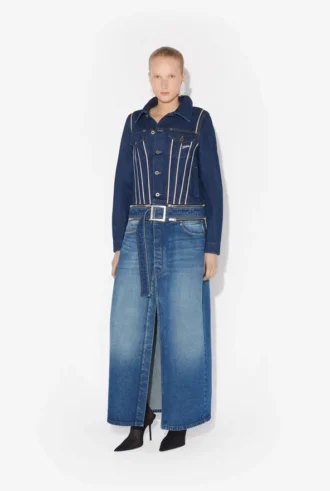 Der Denim-Mantel mit zwei Tragevarianten