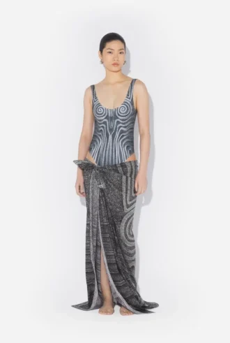 Der schwarze Spiral-Sarong