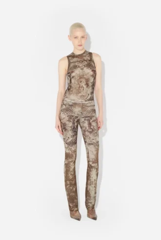 Die beige Madaillon-Hose