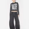 Die Black Denim Strap Jeans