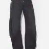 Die Black Denim Strap Jeans