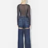 Die blaue Cut-Out-Jeans Die blaue Cut-Out-Jeans