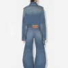 Die blaue Denim-Jeans mit Riemen Die blaue Denim-Jeans mit Riemen