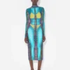 Neuauflage – das Kleid mit blauem Punktmuster Neuauflage – das Kleid mit blauem Punktmuster
