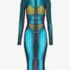 Neuauflage – das Kleid mit blauem Punktmuster Neuauflage – das Kleid mit blauem Punktmuster