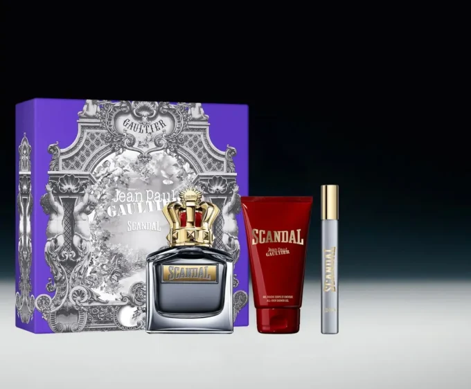 Scandal Pour Homme 3,4 oz, Duschgel 2,5 oz und Spray
