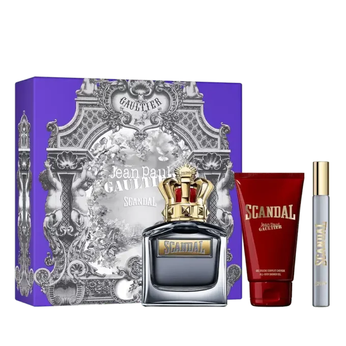 Scandal Pour Homme 3,4 oz, Duschgel 2,5 oz und Spray